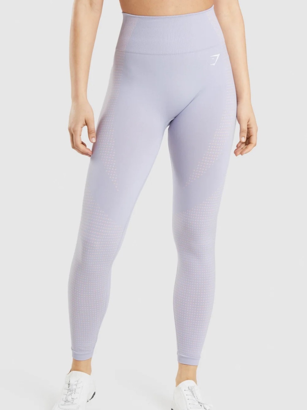 Gymshark Seamless High-Rise Leggings in Light Lavender